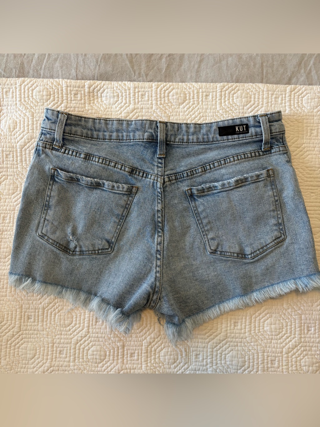 Kut From The Kloth Jane Distressed Cutoff Denim Shorts